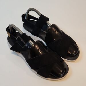 Timberland Wilesport Black Nubuck Leather Strap Sport Sandal Women's Sz 8.5 EUC
